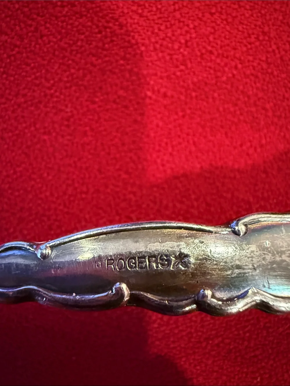 Roger’s 1847 Ornate Silver-Tone Serving Ladle - Elegant Floral Design